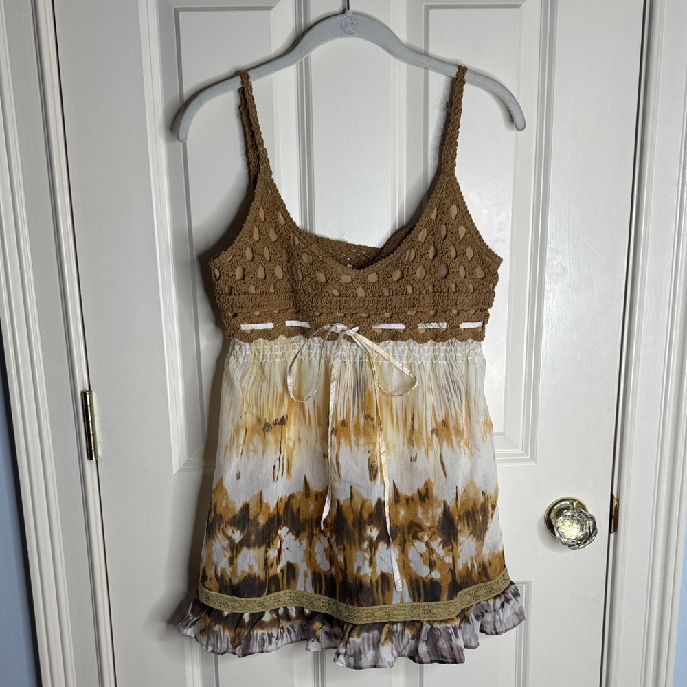 Vintage Unit Crochet Halter Top